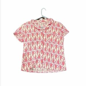 Pink and White pajama shirt